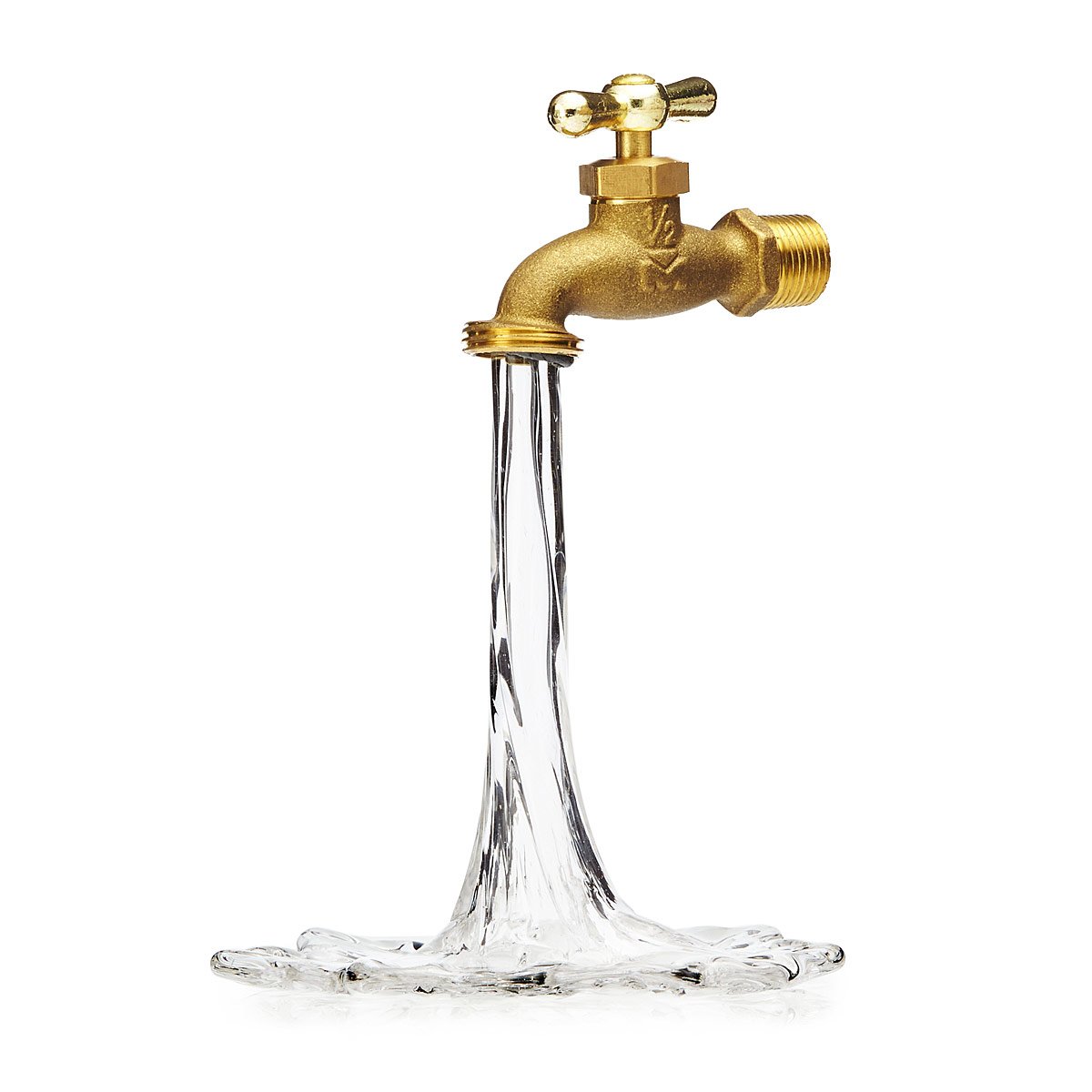 glass water faucet